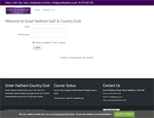 Tablet Screenshot of greathadham.intelligentgolf.co.uk